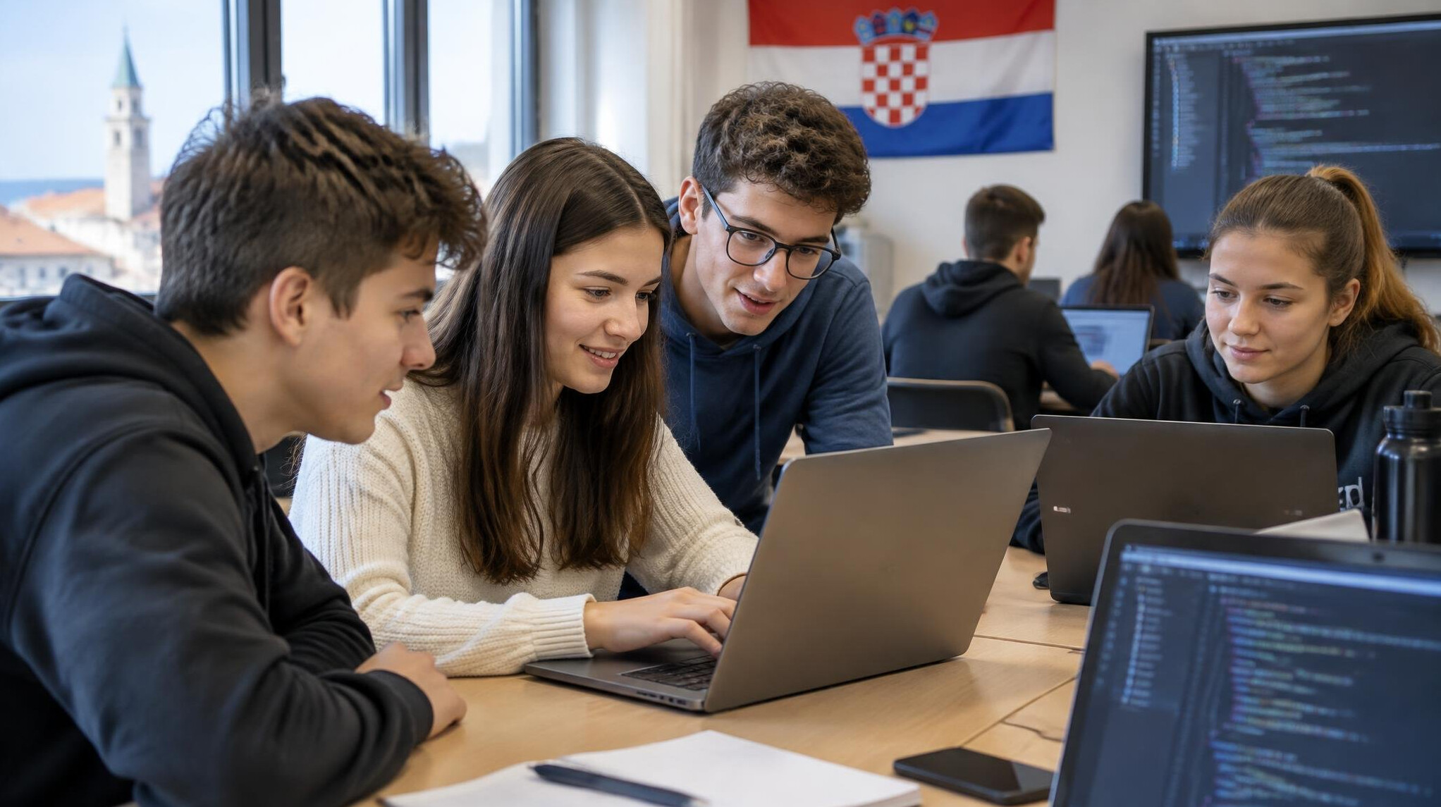 croatian students learning